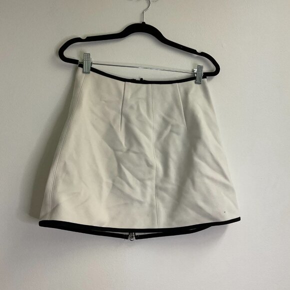 KF/KaufmanFranco Collective Exposed Zipper Mini Skirt Size 0 White - Picture 3 of 4